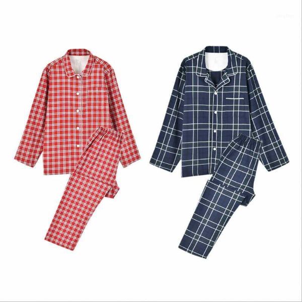 spring autumn homewear men casual plaid pajama sets male 100% cotton sleepwear suit couples matching shirt & pants men's, Black;brown
spring autumn homewear men casual plaid pajama sets male 100% cotton sleepwear suit couples matching shirt & pants men's, Black;brown