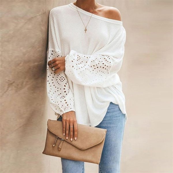 women autumn winter knitting pullovers patchwork lace long sleeve o neck casual fashion loose lady street sweater, White;black
women autumn winter knitting pullovers patchwork lace long sleeve o neck casual fashion loose lady street sweater, White;black