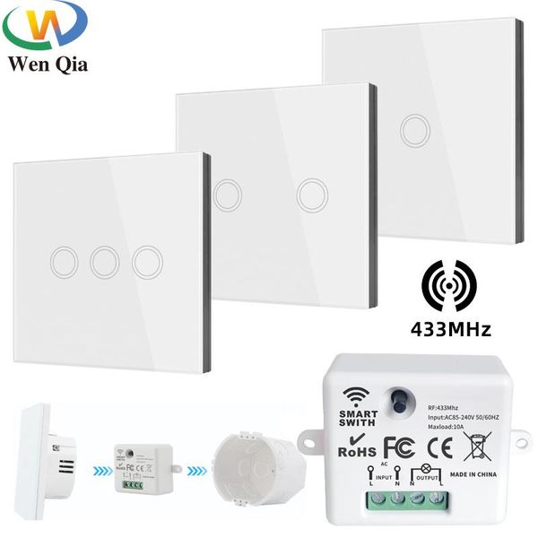 smart home control mini light switch wireless relay module 220v rf 433mhz remote on/off touch wall panel for led,lamp,diy
smart home control mini light switch wireless relay module 220v rf 433mhz remote on/off touch wall panel for led,lamp,diy