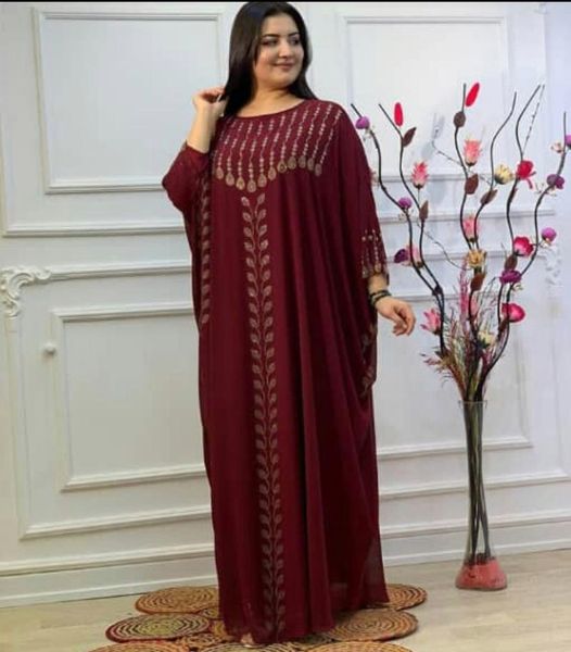 ethnic clothing african dashiki women's fashion abaya stylish chiffon fabrics drilling loose long dress size + inside & scarf, Red
ethnic clothing african dashiki women's fashion abaya stylish chiffon fabrics drilling loose long dress size + inside & scarf, Red
