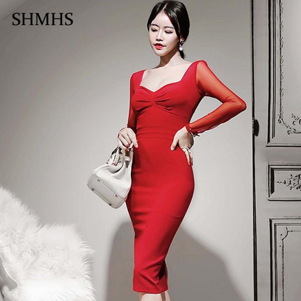 casual dresses mesh splicing elegant women's party dress 2021 spring high waist tight comfortable square collar red club, Black;gray
casual dresses mesh splicing elegant women's party dress 2021 spring high waist tight comfortable square collar red club, Black;gray