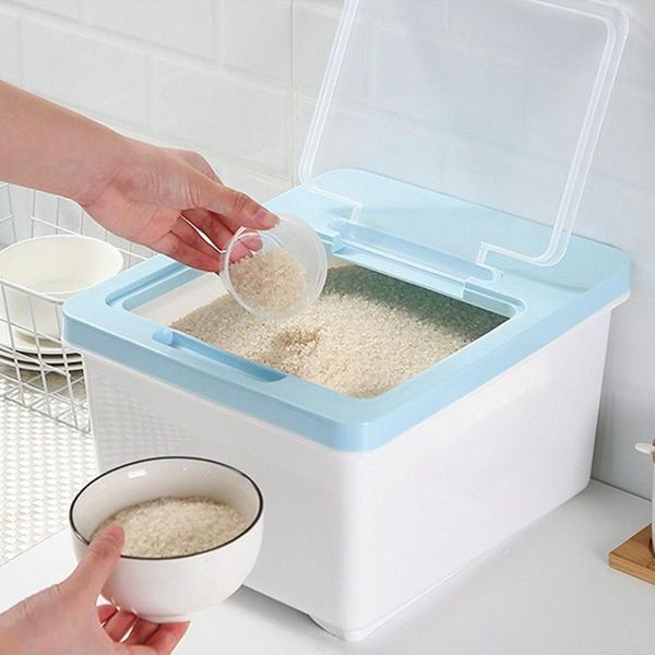storage bottles & jars kitchen insect proof large capacity household rice bucket box flip sealed
storage bottles & jars kitchen insect proof large capacity household rice bucket box flip sealed
