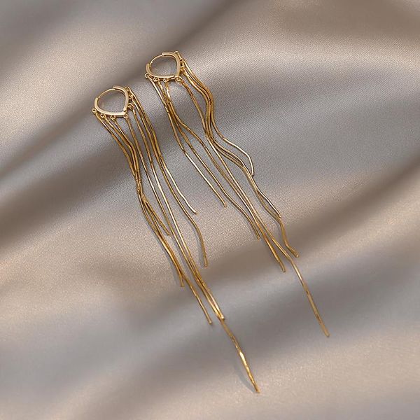dangle & chandelier korean selling fashion jewelry simple golden metal love long line tassel earrings elegant women thin, Silver
dangle & chandelier korean selling fashion jewelry simple golden metal love long line tassel earrings elegant women thin, Silver