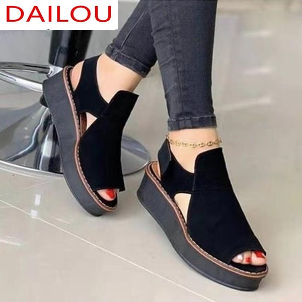 summer women sandals 2021 wedge open toe casual shoes fashion platform outdoor fish mouth non-slip, Black
summer women sandals 2021 wedge open toe casual shoes fashion platform outdoor fish mouth non-slip, Black