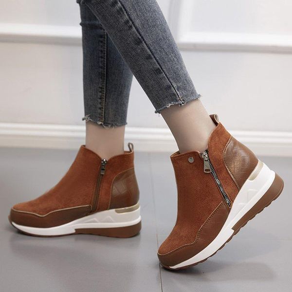 boots women's 2021 autumn winter large size high help thick bottom zipper casual sports shoes women ladies top, Black
boots women's 2021 autumn winter large size high help thick bottom zipper casual sports shoes women ladies top, Black