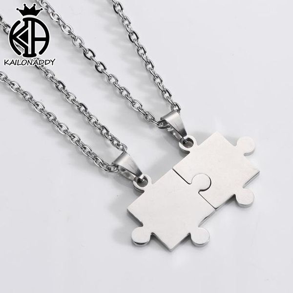 pendant necklaces 2 pcs fashion stainless steel necklace couple puzzle dangle jewelry for friends lover gifts 2021, Silver
pendant necklaces 2 pcs fashion stainless steel necklace couple puzzle dangle jewelry for friends lover gifts 2021, Silver