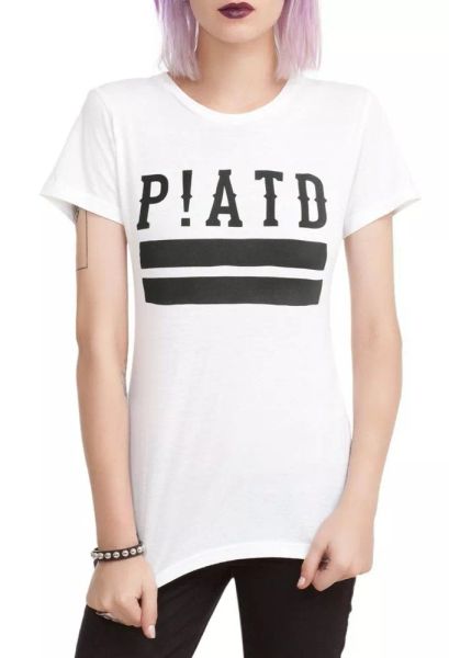 Panic At The Disco P!ATD LOGO Girls Women's T-Shirt NEW Official, White;black 
Panic At The Disco P!ATD LOGO Girls Women's T-Shirt NEW Official, White;black