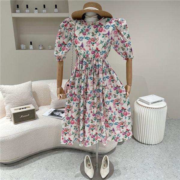 dresses springtime female niche fashion retro floral design dress temperament, Black;gray
dresses springtime female niche fashion retro floral design dress temperament, Black;gray