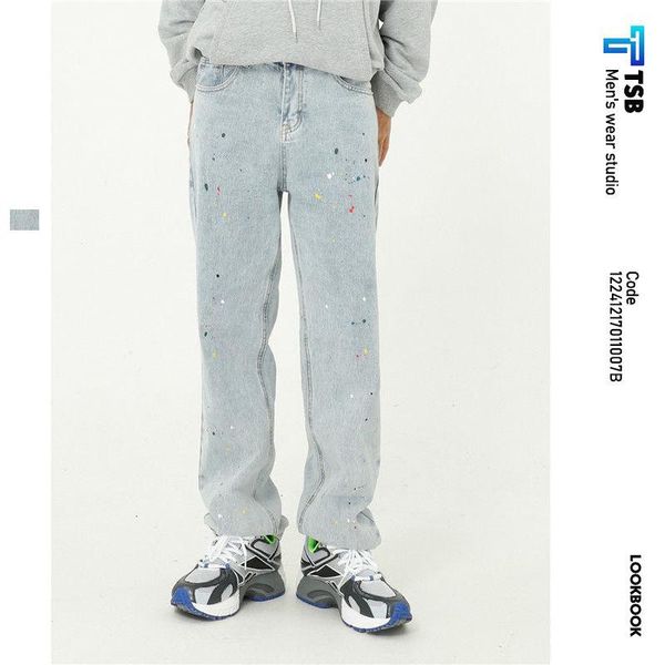 men's jeans 2021 paint dot splash ink spots trend ins high street harajuku pants, Blue
men's jeans 2021 paint dot splash ink spots trend ins high street harajuku pants, Blue