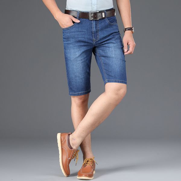 jean 2021 classic embroidery pocket denim cotton comfortable stretch light business shorts, Blue
jean 2021 classic embroidery pocket denim cotton comfortable stretch light business shorts, Blue