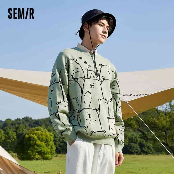 semir men trend bear print pattern 2021 fall new loose shoulder round neck sweater, Black
semir men trend bear print pattern 2021 fall new loose shoulder round neck sweater, Black
