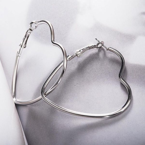 hoop & huggie fashion big circle heart-shaped earrings for women jewelry personality gift, Golden;silver
hoop & huggie fashion big circle heart-shaped earrings for women jewelry personality gift, Golden;silver