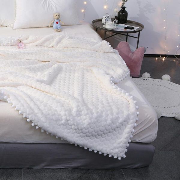 blankets super soft faux blanket cotton solid color throw for girls gift cozy couch quilt with pom poms
blankets super soft faux blanket cotton solid color throw for girls gift cozy couch quilt with pom poms