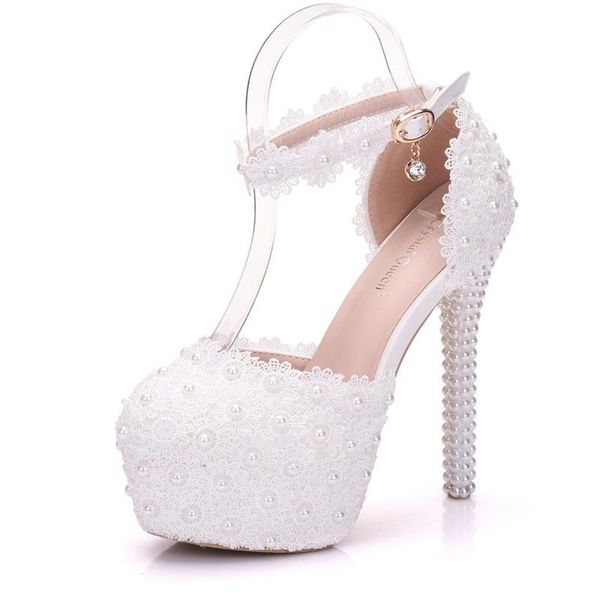 women sandals wedding party lace pu rhinestones buckle strap 14cm thin high heels round toe waterproof shoes size 35-42, Black
women sandals wedding party lace pu rhinestones buckle strap 14cm thin high heels round toe waterproof shoes size 35-42, Black