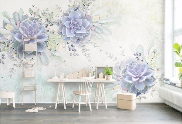 wallpapers cjsir custom wallpaper home decor mural light purple fresh watercolor 3d succulent tv background wall murals 
wallpapers cjsir custom wallpaper home decor mural light purple fresh watercolor 3d succulent tv background wall murals