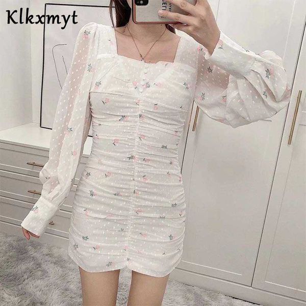 klkxmyt za dress women chic fashion sweet floral print mini vintage long sleeve square collar female es vestidos 210527, Black;gray
klkxmyt za dress women chic fashion sweet floral print mini vintage long sleeve square collar female es vestidos 210527, Black;gray