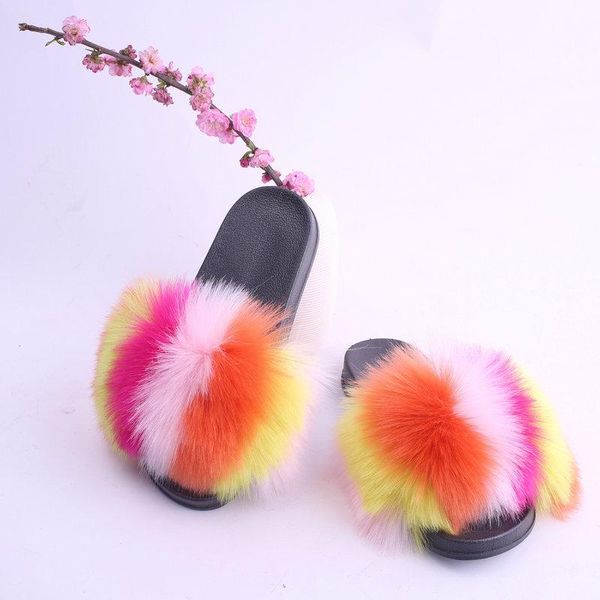 women mixed colors fluffy slippers muffins different style fur pantuflas outdoor slip on stripe ladies shoes open toe slides, Black
women mixed colors fluffy slippers muffins different style fur pantuflas outdoor slip on stripe ladies shoes open toe slides, Black