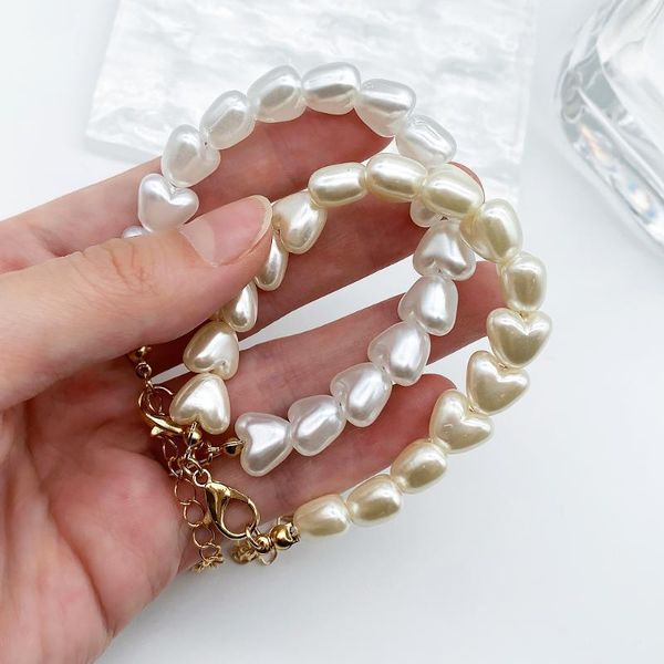 beaded, strands version of simple niche design ins heart-shaped pearl bracelet female creative diamond handmade beaded wholesale jewelry, Black
beaded, strands version of simple niche design ins heart-shaped pearl bracelet female creative diamond handmade beaded wholesale jewelry, Black