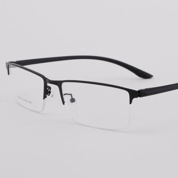 fashion sunglasses frames business men's metal eye frame comfortable light and myopic half, Black
fashion sunglasses frames business men's metal eye frame comfortable light and myopic half, Black