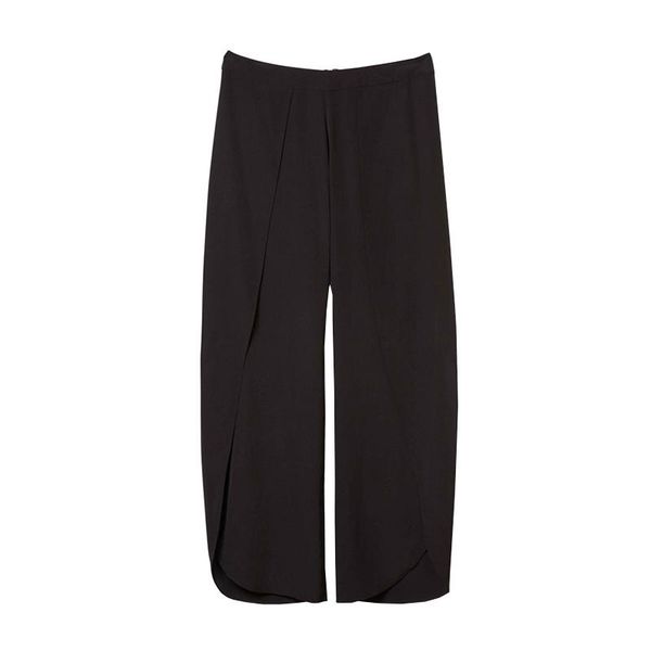 women's pants & capris 100% silk black wide leg split casual ladies long loose trousers wild stylish, Black;white
women's pants & capris 100% silk black wide leg split casual ladies long loose trousers wild stylish, Black;white