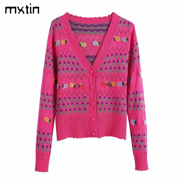 women's knits & tees mxtin 2021 women spring vintage floral embroidery cardigan knitted sweater fashion v neck long sleeve outwear casu, White
women's knits & tees mxtin 2021 women spring vintage floral embroidery cardigan knitted sweater fashion v neck long sleeve outwear casu, White