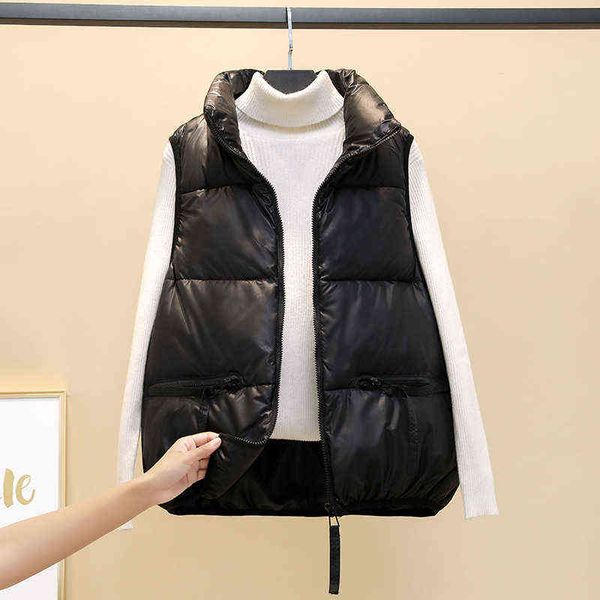 2021 autumn winter down cotton vest female short student korean loose waistcoat vest et, Black;white
2021 autumn winter down cotton vest female short student korean loose waistcoat vest et, Black;white