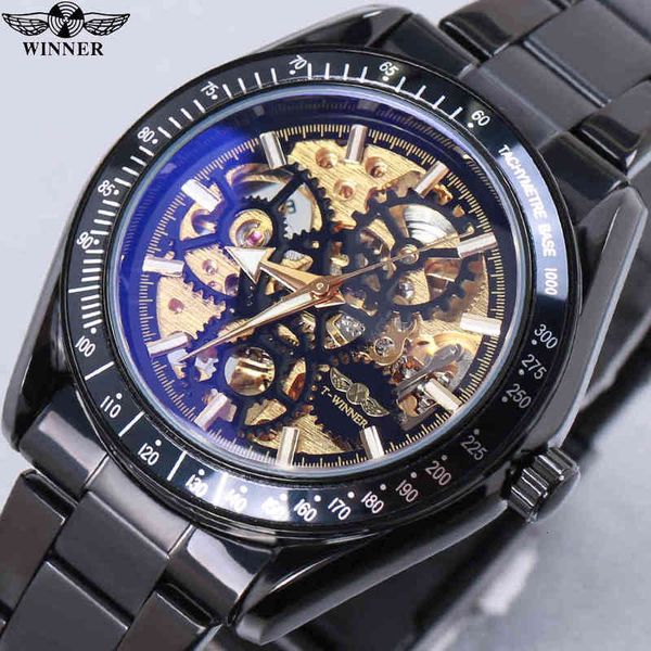 black 2018 design winner fashion mechanical clock steel automatic men stainless band relogio male, Slivery;brown
black 2018 design winner fashion mechanical clock steel automatic men stainless band relogio male, Slivery;brown