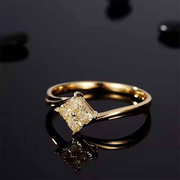 cluster rings 18k gold diamond ring for women wedding bands natural yellow 0.53 ct round trendy engagement gift, Golden;silver
cluster rings 18k gold diamond ring for women wedding bands natural yellow 0.53 ct round trendy engagement gift, Golden;silver