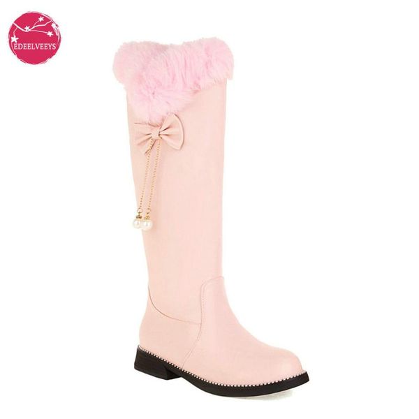 boots winter warm women's sweet lolita bowknot fur plush booties chuncky heels low heel knee high pearl pendant, Black
boots winter warm women's sweet lolita bowknot fur plush booties chuncky heels low heel knee high pearl pendant, Black