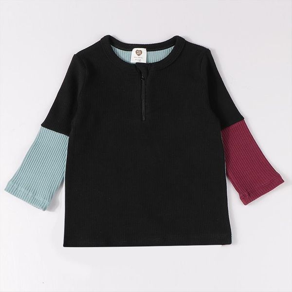 kids t shirt contrast long sleeves clothes boy and girls cotton ribbed zipper neck autumn winter, Blue
kids t shirt contrast long sleeves clothes boy and girls cotton ribbed zipper neck autumn winter, Blue