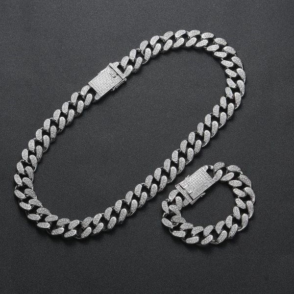 chains hip-hop 19 mm studded with crystal rhinestones miami curb cuban chain bling rappers men necklace bracelet men's jewelry, Silver
chains hip-hop 19 mm studded with crystal rhinestones miami curb cuban chain bling rappers men necklace bracelet men's jewelry, Silver