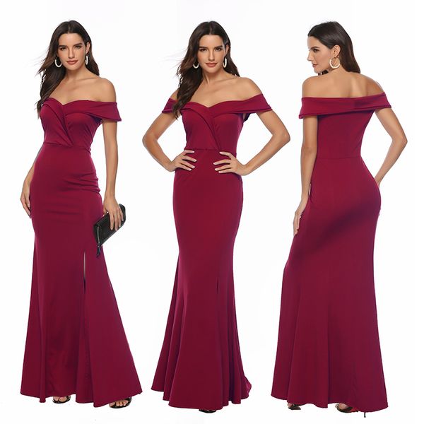 high-quality women's floor-length dresses one-shoulder v-neck split banquet evening women clothing, White;black
high-quality women's floor-length dresses one-shoulder v-neck split banquet evening women clothing, White;black