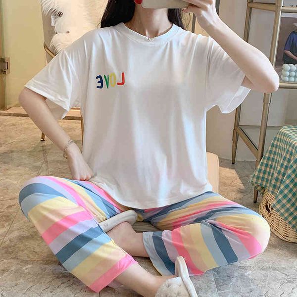 sleepwear sets for women lovely pattern pajamas set thin cotton short sleeve pant home wear lazy style lady underwear pijamas, Black;red
sleepwear sets for women lovely pattern pajamas set thin cotton short sleeve pant home wear lazy style lady underwear pijamas, Black;red