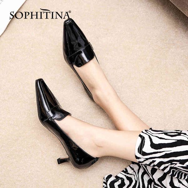 sophitina classics pumps women cow leather lady handmade slip-on shoes thin heels tpr office party fashion female shoes so971 210513, Black
sophitina classics pumps women cow leather lady handmade slip-on shoes thin heels tpr office party fashion female shoes so971 210513, Black