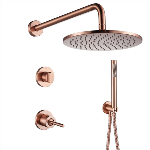 brass brushed rose gold shower bathroom faucet wall arm diverter mixer handheld spray sets with 8-10" rian head
brass brushed rose gold shower bathroom faucet wall arm diverter mixer handheld spray sets with 8-10" rian head