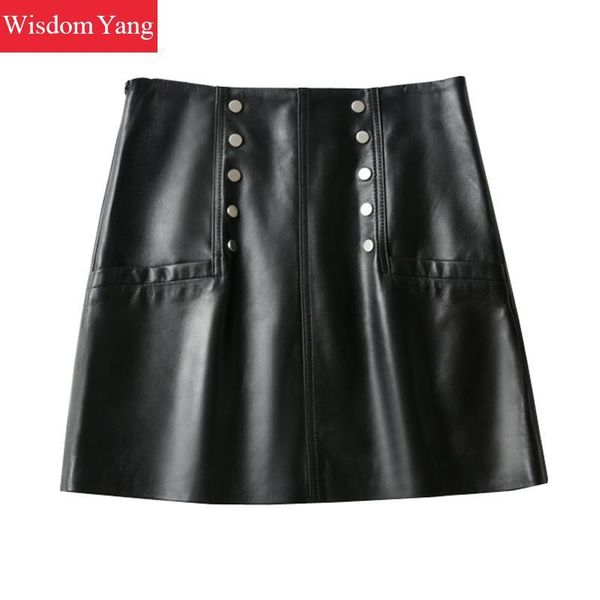 black caramel green real sheep skin genuine leather skirt high waiste mini skirts women button 2021 casual party ladies aline
black caramel green real sheep skin genuine leather skirt high waiste mini skirts women button 2021 casual party ladies aline