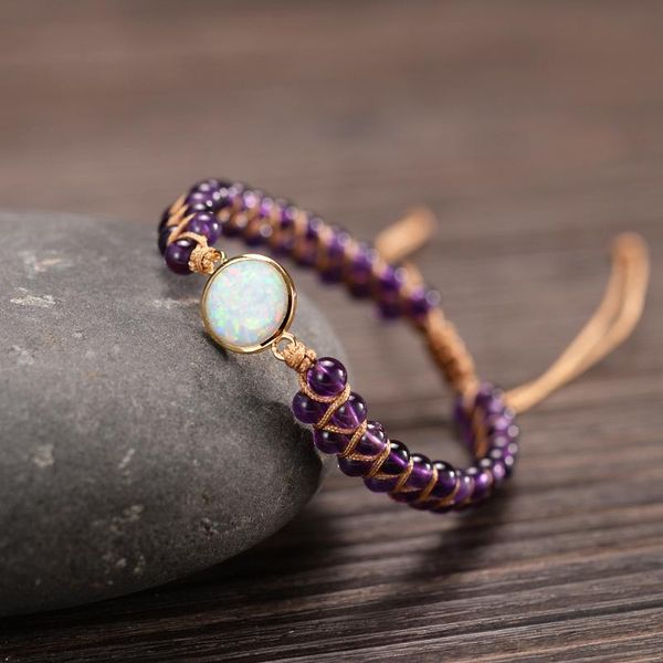 beaded, strands stone wrap bracelets femme amethysts opal string braided yoga friendship bracelet bangle bohemian jewellery charm, Black
beaded, strands stone wrap bracelets femme amethysts opal string braided yoga friendship bracelet bangle bohemian jewellery charm, Black