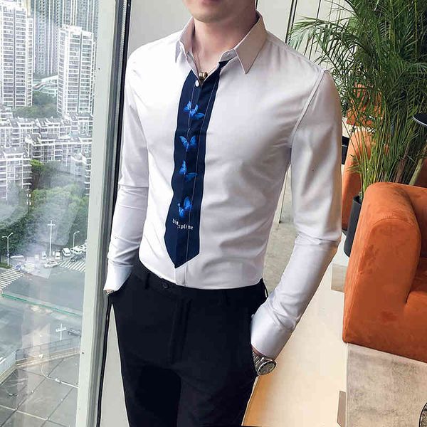 men's casual shirts estilo britnico primavera nova manga longa camisas para roupas masculinas simples moda gravata imprimir magro ajust, White;black
men's casual shirts estilo britnico primavera nova manga longa camisas para roupas masculinas simples moda gravata imprimir magro ajust, White;black