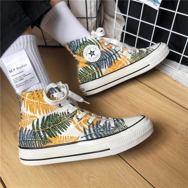 leafs print yellow canvas sneakers men espadrilles high men canvas shoes casual comfortable chunky men vulcanized shoes 2021
leafs print yellow canvas sneakers men espadrilles high men canvas shoes casual comfortable chunky men vulcanized shoes 2021