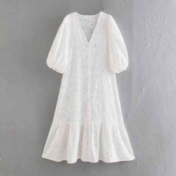 summer women hollow embroidery white midi dress female v neck lantern sleeve clothes casual lady loose vestido d7379 210430, Black;gray
summer women hollow embroidery white midi dress female v neck lantern sleeve clothes casual lady loose vestido d7379 210430, Black;gray