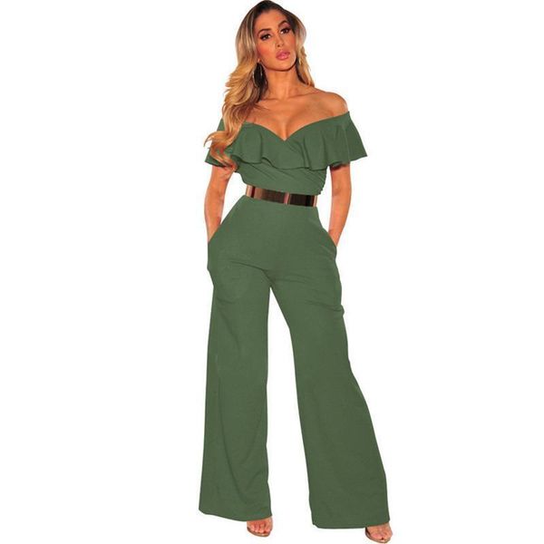 summer off shoulder formal elegant womens jumpsuit loose ruffles long pants overalls ladies wide leg, Black;white
summer off shoulder formal elegant womens jumpsuit loose ruffles long pants overalls ladies wide leg, Black;white