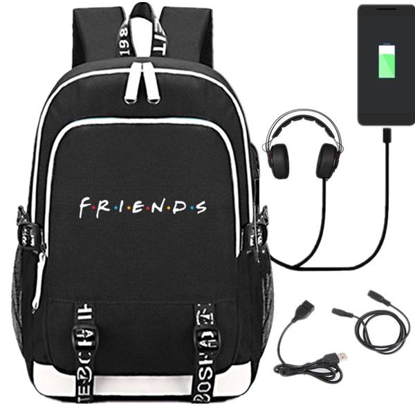 backpack friends fans usb luminous bag w/ fashion port/lock /headphone travel school students
backpack friends fans usb luminous bag w/ fashion port/lock /headphone travel school students