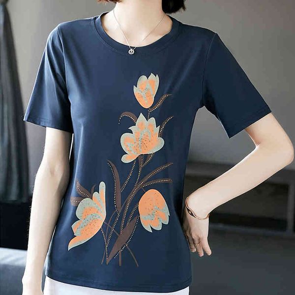women's t-shirt shintimes summer fashion diamonds printed flowers tee shirt femme o-neck plus size short sleeve clothes womens tsh, White
women's t-shirt shintimes summer fashion diamonds printed flowers tee shirt femme o-neck plus size short sleeve clothes womens tsh, White