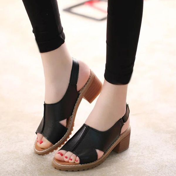 sandals women summer ladies peep toe pu leather shoe chunky heels slingbacks woman non slip buckle strap casual female elegant, Black
sandals women summer ladies peep toe pu leather shoe chunky heels slingbacks woman non slip buckle strap casual female elegant, Black