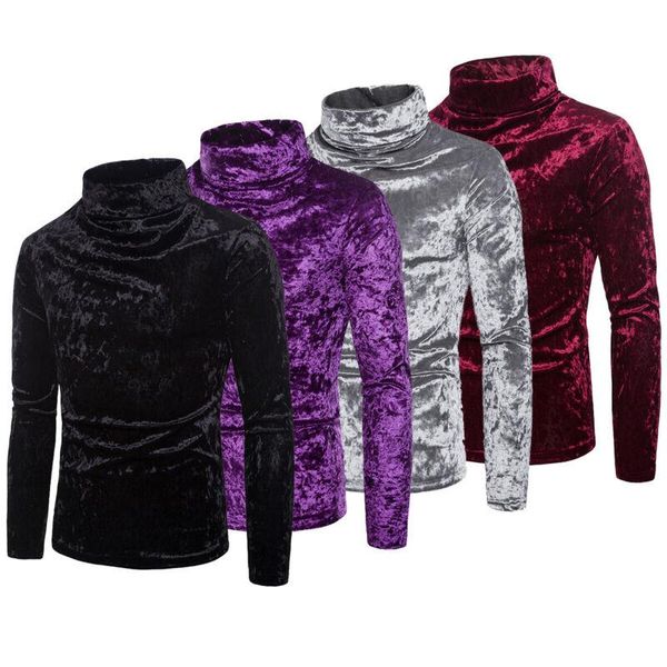 men's t-shirts velvet men roll neck long sleeve cotton high turtle basic t shirts, White;black
men's t-shirts velvet men roll neck long sleeve cotton high turtle basic t shirts, White;black