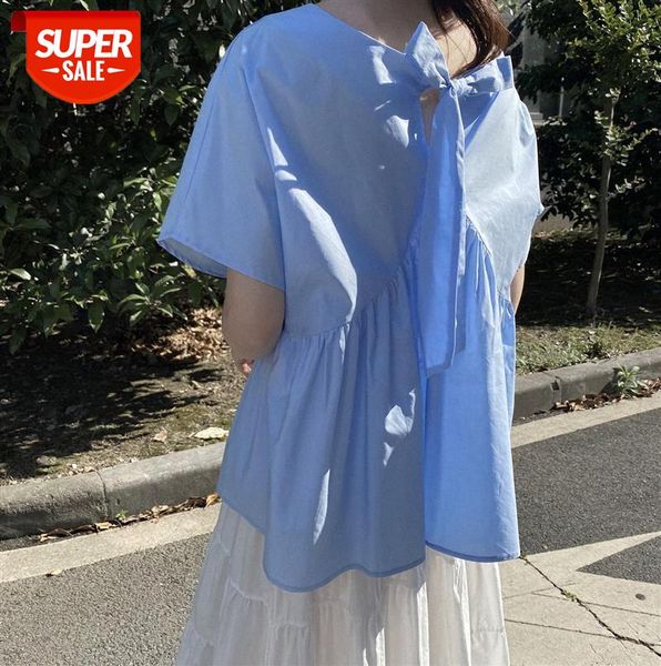 zhi chenxi girly shirt baby loose back bow short-sleeved female 1778 #tx8p, Black;gray
zhi chenxi girly shirt baby loose back bow short-sleeved female 1778 #tx8p, Black;gray
