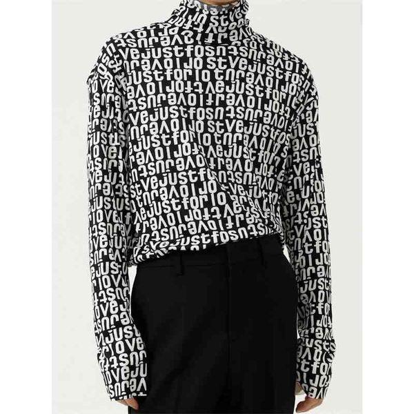 mtl men's clothing | autumn new product korean full print letter t-shirt fashion personality high collar design sense long sleeve top, White;black
mtl men's clothing | autumn new product korean full print letter t-shirt fashion personality high collar design sense long sleeve top, White;black