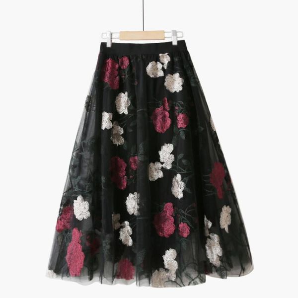 skirts 2021 spring korean version of retro high waist slimming embroidery flowers ethnic sweet mesh mid-length fairy skirt, Black
skirts 2021 spring korean version of retro high waist slimming embroidery flowers ethnic sweet mesh mid-length fairy skirt, Black