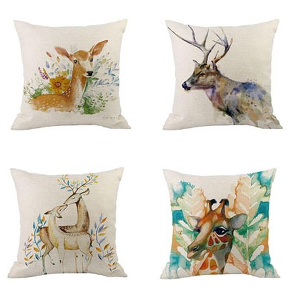 european style simple painted deer cotton linen 45*45cm cushion cover sofa pillowcase home bedding office seat pillow cushion/decorative
european style simple painted deer cotton linen 45*45cm cushion cover sofa pillowcase home bedding office seat pillow cushion/decorative