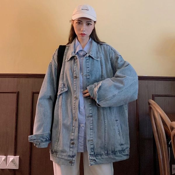 denim jacket for women spring autumn 2021 korean style ins fashion versatile retro hong kong bf women's jackets, Black;brown
denim jacket for women spring autumn 2021 korean style ins fashion versatile retro hong kong bf women's jackets, Black;brown